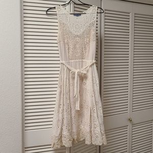 Anthropologie lace eyelet dress